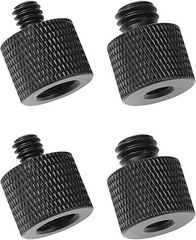 カメラネジ変換アダプター マイクアクセサリ 変換アダプター 3/8"オス-1/4"メス 1/4"オス-3/8"メス 変換ネジアダプター アルミニウム合金 4個セット 連結ネジ 固定ネジアダプター 撮影補助ツール
