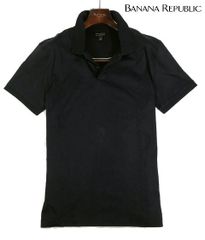 ※土235新品▼ バナナリパブリック BANANA REPUBLIC 半袖ポロシャツ 【 XL 】 ポロシャツ バナナ・リパブリック 吸汗速乾機能 黒系