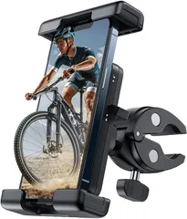 Syncwire 片手操作 自転車用 スマホ ホルダー スタンド：簡単取付 ロードバイク ワンタッチスマートフォンホルダー, 自転車携帯ホルダー, 自転車すまほホルダー