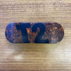 T2Skateビッグロゴつや無し 指スケデッキ34mm ラップ塗装OR