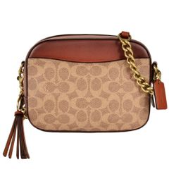 コーチ COACH シグネチャー ショルダーバッグ PVC 31203 ブラウン レディース【中古】