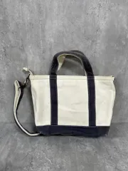 L.L.Bean エルエルビーン ボートアンドトートミニ シンプル ハンド バッグ 白ｘ黒 ■■ レディース