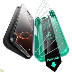 ESR iPhone 16 Pro Max ガラスフィルム 9H強化ガラススクリーン保護フィルム３枚入り いPhone16 Pro Max 専用 気泡無し ホコリフリー iPhone16Promax 専用強化ガラス 軍事規格の飛散防止保護 高耐久 簡