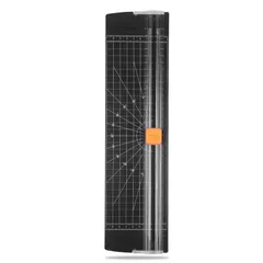 新品 ペーパーカッター 裁断機 小型 軽量 携帯便利 A4対応 安全設計 双方向 ストレスフリー裁断 厚紙 名刺 写真 コーピー用紙 文房具 オフィス 学校 家庭用 DIY 手作り カード裁断 (ブラック)