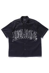 XLARGE エクストララージ 101251014004 OLD ENGLISH S/S WORK SHIRT オールドイングリッシュショートスリーブワークシャツ BLACK 正規通販 メンズ レディース
