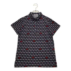 中古 レディース ジャックバニー Jack Bunny!! 半袖ポロシャツ 1(M) 紺×白×赤 ネイビー 総柄