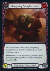 【中古】Flesh and Blood MON147[C]：(Rainbow Foil)Hungering Slaughterbeast (1)