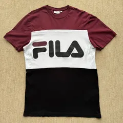【送料無料】【部屋着に】FILA Tシャツ Sサイズ ホワイト＆エンジ＆ブラック