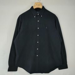 ラルフローレン 長袖シャツ ボタンダウン コットン ブラック XL CLASSIC FIT BLACK