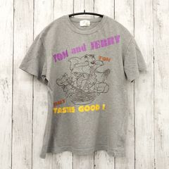 ☆ TOM&JERRY ☆ トムアンドジェリー プリントTシャツ グレー M
