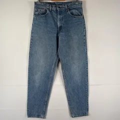 古着 リーバイス Levi's USA製 デニムパンツ 550 テーパード ジーパン 赤タブ 長ズボン ボタン裏585 w33 L32  ブルー系 メンズ