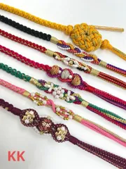 振袖用帯締め 飾り付き 7本おまとめ出品 正絹 KK