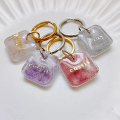 ☆Fivepeacelove☆ページ　名入れチャームレジンキーホルダー5点 ♡名入れ♡レジンキーホルダー♡ミニチャーム♡ - メルカリ