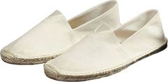 Emptio Espadrille Shoes, Outdoor Slip-in, Rubber Sole, Breathable, Comfortable, Men's Flats, American Casual Style, Outdoor, Slip-on, Comfortable, Walking, Stylish, Kitchen, Hawaii (Ghost White, 26.5 cm)