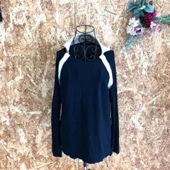 美品　チヴィディーニCIVIDINI ニット　セーター　シルク混　ネイビー 美品 チヴィディーニCIVIDINI ニット セーター シルク混