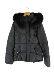 エムケー ミッシェルクラン MK MICHEL KLEIN ダウン ジャケット ジップ フード ファー 無地 サイズ38 黒 QQQのサムネイル