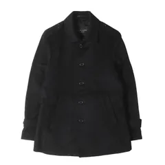 【美品】BURBERRY BLACK LABEL バーバリー ブラックレーベル コート サイズ:M / カシミヤ混 ウール ハーフ ステンカラー コート / ブラック 黒 / アウター ジャケット ブルゾン 上着【メンズ】【中古】