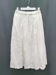◇ SM2 サマンサ モスモス シンプル 無地 ロング丈 フレア スカート サイズF ホワイト レディース P  【1405090001156】