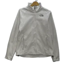 THE NORTH FACE/ザノースフェイス レディース フリースジャケット ブルゾン ライトアウター ワンポイント刺繡 ELSALVADOR製 WOMENS M ホワイト