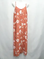 ◇ ⊂ FREAK'S STORE フリークスストア 花柄 ロング丈 キャミ ワンピース サイズFREE オレンジ系 レディース E  【1507100005519】