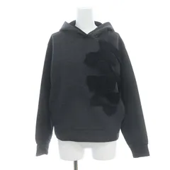 ランバンオンブルー LANVIN en Bleu リボン付きパーカー スウェット 長袖 カットソー フード 38 グレー 黒 ブラック 3896707 /DO ■OSのサムネイル
