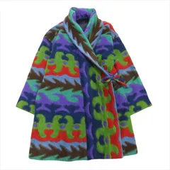 ミッソーニ MISSONI リバーシブル パイル ニット コート ジャケット ブルゾン ガウン タイロッケン オーバーサイズ 総柄 L マルチカラー レディース メンズのサムネイル