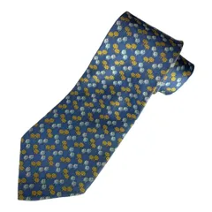 SALVATORE FERRAGAMO   フェラガモ ネクタイ 青 黄色 白
