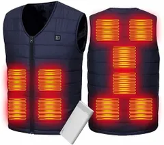 電熱ベスト ヒーターべスト 加熱ベスト 電熱ジャケット 超軽量 防寒着  USB給電 中綿 電熱ウェア 加熱チョッキ 電熱インナー Vネック 暖房服 バイクウエア 大きいサイズ 男女兼用