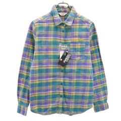 未使用 Rodeo Crowns ロデオクラウンズ 未使用 チェック柄 長袖 コットン ネルシャツ 1 グリーン×パープル タグ付き レディース 古着