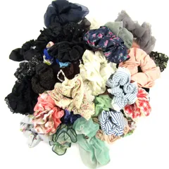 シュシュ 59点セット ヘアゴム ヘアアクセサリー まとめて 大量 まとめ売り レディース 【中古】