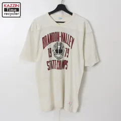 70s USA製 vintage Champion バータグ フットボールＴシャツ メンズ 表記Lサイズ