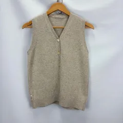 Mademoiselle NONNON ウール混 ニットベスト サイズM DO304KV 006 日本製 07102501 02