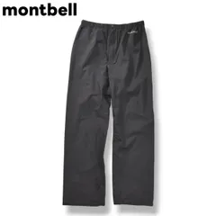 【美品】 モンベル montbell レイン トラッカー パンツ リップストップ ナイロン 止水ジップ L グレー アウトドア ウェア タウンユース レジャー トレッキング クライミング 雨具 レディース ♪