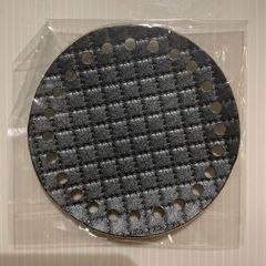 【編み物作品用底板】9cm24目ペットボトルホルダー用ネイビーキルト nozomiさん製作 ロシアヤーン かぎ針編み ハンドメイド バッグ 糸 tシャツヤーン ズパゲッティ