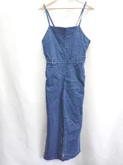 ◇ natural couture デニム サロペット サイズF ブルー レディース E  【1406050070625】