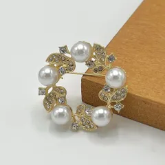 BC048 ブローチ パールデザイン おしゃれ 入園式 結婚式 フォーマル