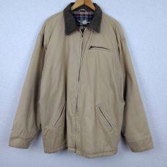 90s ジャケット ブルゾン 長袖 ジップアップ アースカラー ベージュ Lサイズ メンズ 古着 アメカジ ワーク系　ストリート