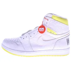 NIKE (ナイキ) AIR JORDAN 1 RETRO HIGH OG FIRST CLASS FLIGHT エアジョーダン 1 レトロ ファーストクラス ハイカットスニーカー ホワイト/イエロー US11/29cm 555088-170