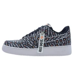 NIKE ナイキ AO6296-001 AIR FORCE1 07 PRM JDI ナイキ エア フォース 1 07 LV8 JUST DO IT ローカット スニーカー ブラック系 ホワイト系 29cm【新古品】【未使用】【中古】