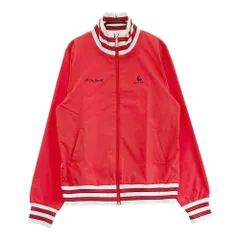 サイズ：M LE COQ GOLF ルコックゴルフ  長袖 ジップジャケット  レッド系 [240101449665] ゴルフウェア メンズ ストスト LE COQ GOLF ルコックゴルフ 長袖 ジップジャケット レッド系