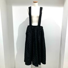 RI-A003 コムデギャルソン コムデギャルソン COMME des GARCONS COMME des GARCONS エステルツイル 市松柄 吊りスカート 黒 Sサイズ 2022年S/S