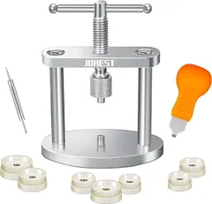 【在庫処分】JOREST時計 裏蓋閉め器、腕時計用 プレスセット、時計 修理 電池交換、腕時計こじ開け工具、時計 裏蓋オープナー、裏 蓋 外し、取扱説明書（英語版）、丸型ダイヤル専用のサムネイル