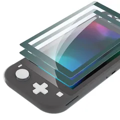 eXtremeRate switch liteに対応用透明なHDクリアセーバー保護フィルム、スイッチライトに対応用強化ガラススクリーン保護フィルム［傷防止、指紋防止、飛散防止、バブルフリー］【濃青緑】