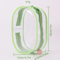 グリーン おもちゃ用　クリアポーチ　ラブブ　保護ケース＆防塵ボックス 1/2/3世代対応 多機能　ホルダー付き　おしゃれな