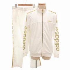 アディダスネオ adidas neo セットアップ ジャージ スポーツウエア トラックジャケット パンツ ロゴプリント 刺繍 ゴムウエスト O XL 白 ホワイト /FT ■GY27