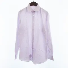 【一休】Brioni ピンク ストライプ 長袖シャツ Brioni ピンク ストライプ 長袖シャツ