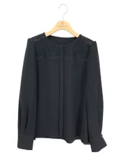 6.8万✨未使用 フォクシー ブラウス シルク混 刺繍 23年 ブラック 38 6.8万✨未使用 フォクシー ブラウス シルク混 刺繍 23年