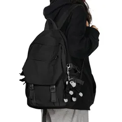 【送料込】[SEAFEW] レディース リュック リュックサック 大容量 タウンリュック バックパック バッグ ビジネスリュック 女性 メンズ 女子 通学 通勤 旅行 軽量 防水 ブラック キャンバス (ブラック)