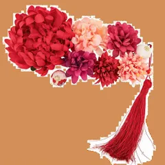【特価】成人式 髪飾り 豪華9点セット 花 ドライフラワー 振袖 袴 七五三 着物 和装 卒業式 結婚式 浴衣 着物 髪 飾り 髪留め つまみ細工 高級造花 ヘアアクセサリー 3カラー (赤)