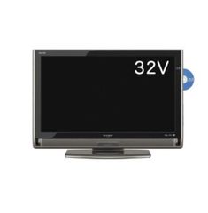 シャープ 32型 液晶 テレビ AQUOS LC-32DX3-B ハイビジョン ブルーレイレコーダー内蔵 2010年モデル リモコン 電源ケーブル B-CASカード付属 動作確認済み 中古現状品　テレビ　TV　ブルーレイ内蔵液晶テレビ